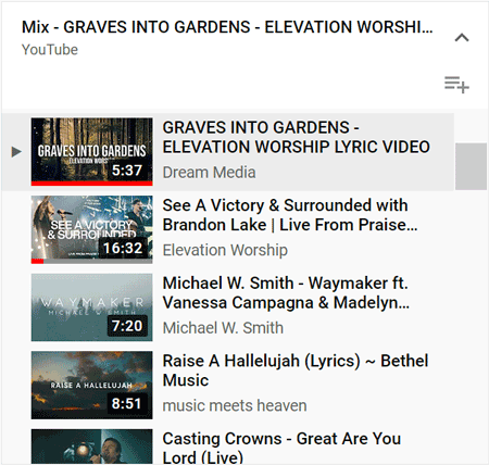 christian worship playlist